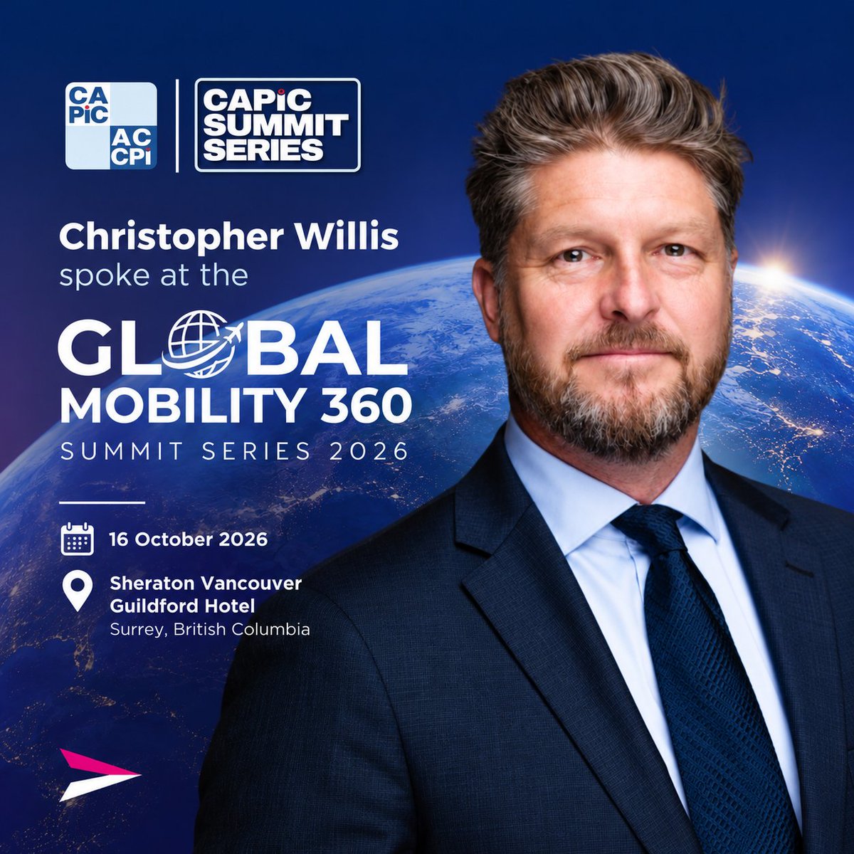 LatitudeWorld's tweet photo. Christopher Willis spoke at CAPIC’s Global Mobility 360 Summit in British Columbia yesterday, sharing insights on residence, citizenship and investment migration beyond Canada. #GlobalMobility #ImmigrationProfessionals #LatitudeGroup https://t.co/WUSRUxv05p