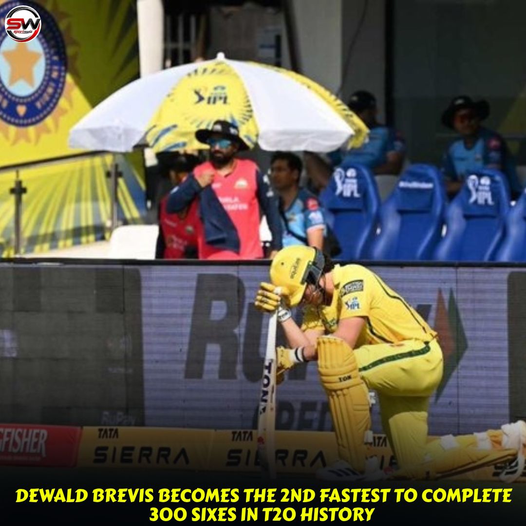 mysportswiz's tweet photo. DEWALD BREVIS MAKES T20 HISTORY!
The South African power-hitter has become the 2nd fastest player to complete 300 sixes in T20 cricket history!

https://t.co/9AC7sYGM6O

#BCCI #Axar #DelhiCapitals #Siraj #Bumrah #ODIs #Shami #Bhuvi #Jaiswal #INDvsWI #TestCricket #TeamIndia https://t.co/6A3Z2KWfHa