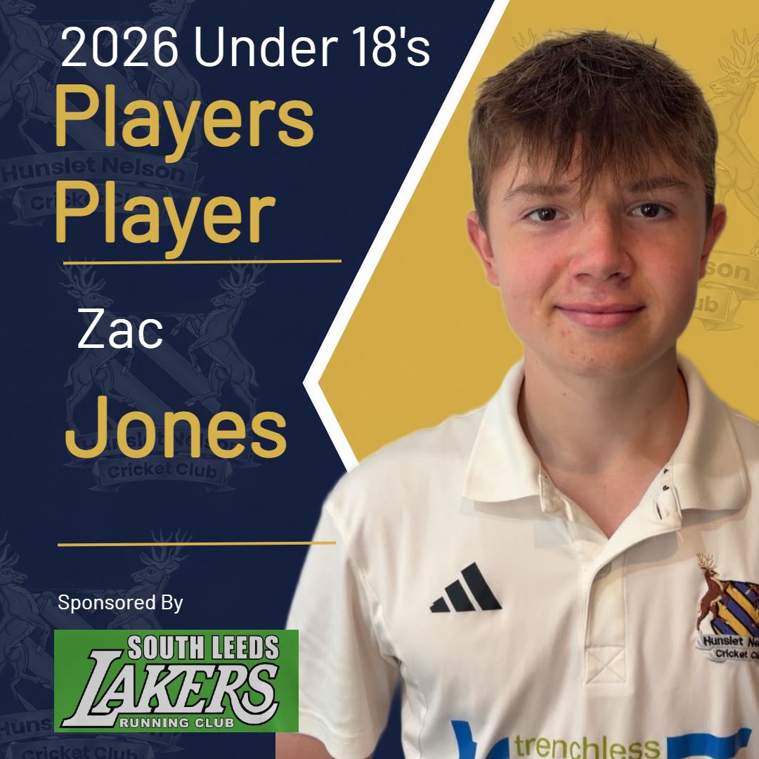 HunsletNelsonCC's tweet photo. 💙💛🦌  HUNSLET NELSON CC – 2026 AWARD WINNERS! 🦌 💛💙

🏆 Under 18's Players Player 

Zac Jones 

#allnellyarentwe
💙💛🦌🦌 💛💙 https://t.co/MKSvEVH52U