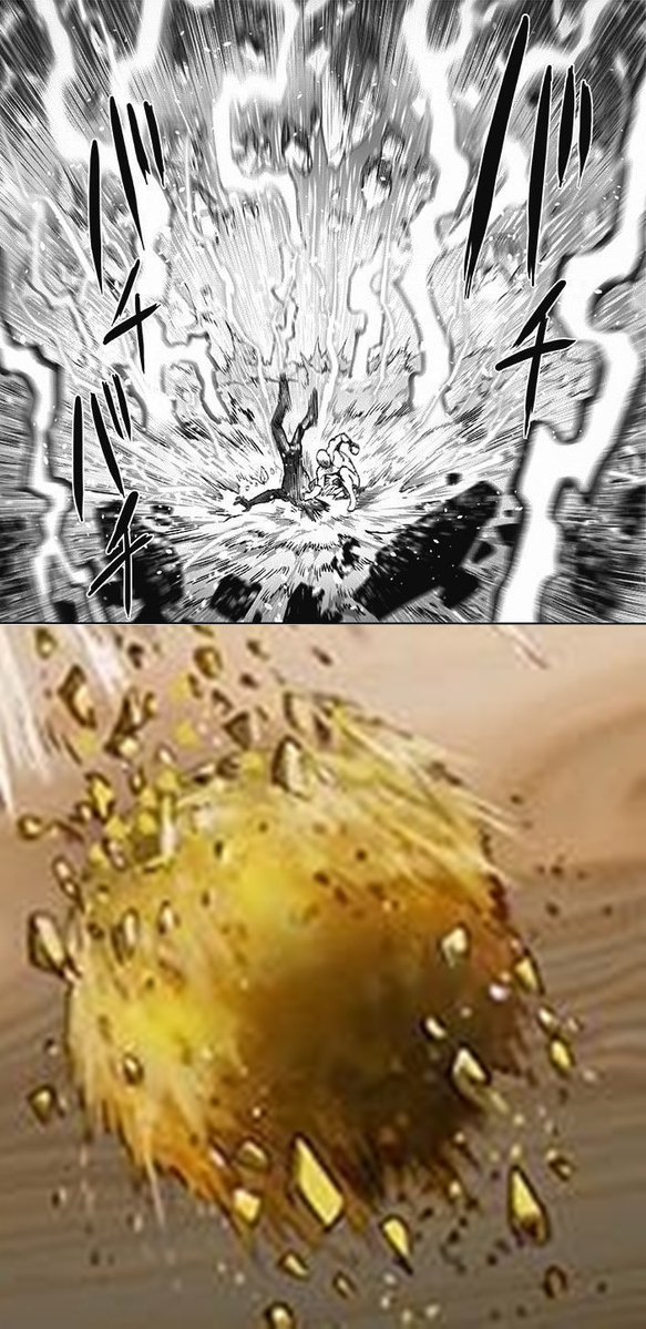 RonnieR79370's tweet photo. @rknightgameplay @MFNousagi @OxAbbe There’s no ragebait in what I said. Go reread the manga. The Moon itself wasn’t destroyed, only a thin layer of its surface was damaged. Their actual fight still took place on the Moon, and even Saitama’s serious attack that directly hit the Moon only created a small crater https://t.co/PXfcLrXv7f