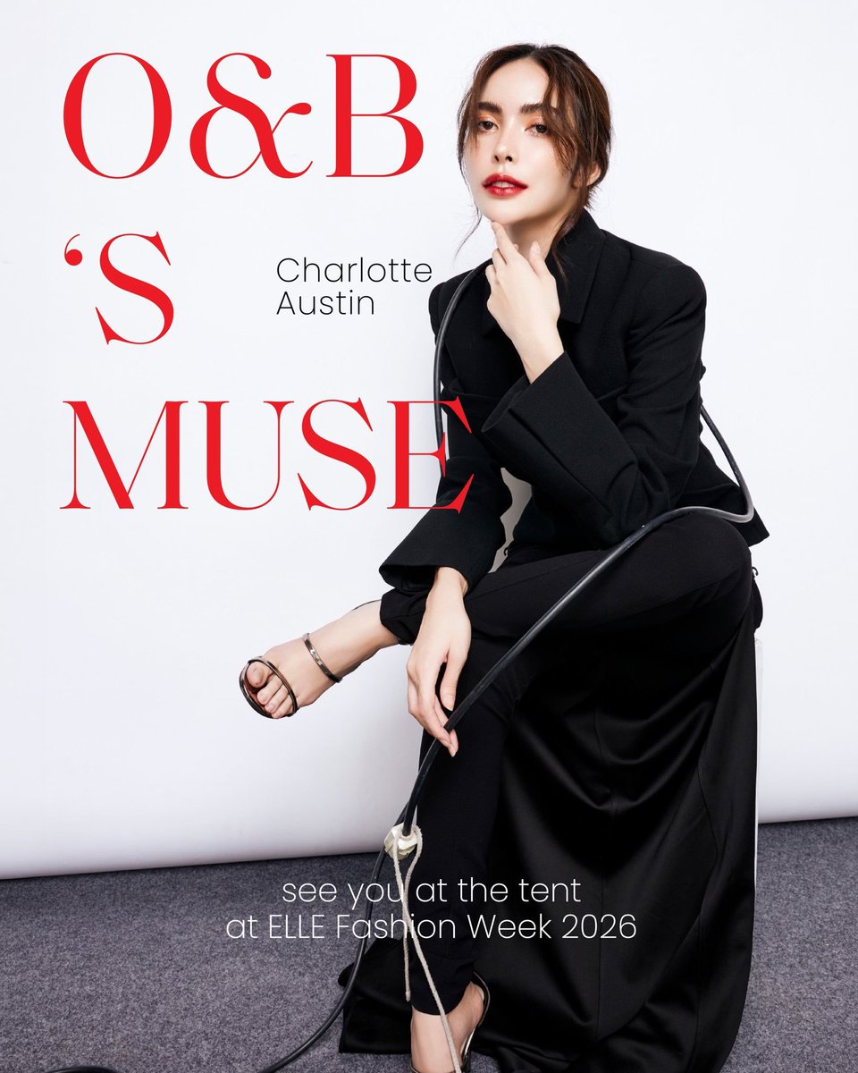 CineFocu's tweet photo. Charlotte Austin shines as the official O&amp;B Muse for ELLE Fashion Week 2026 in the breathtaking ‘Sauvage Édition’ campaign. https://t.co/pJrcuJkKwN
