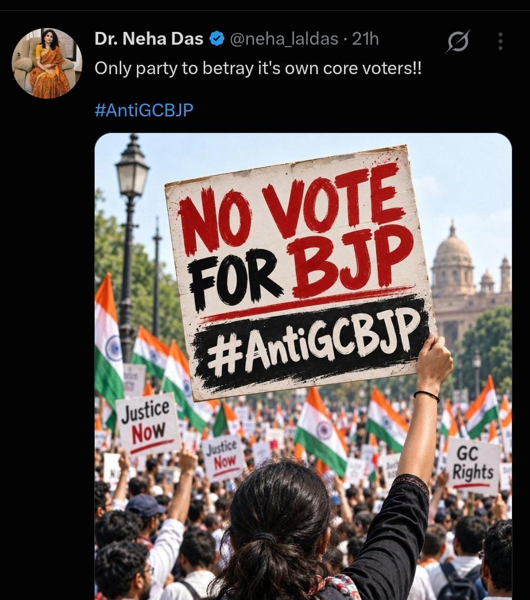 eklavyajpr's tweet photo. Some Anti BJP Caste Crusaders masquerading as Torchbearers of the General Caste, in the frustration of not being able to gather grassroot traction to cause any electoral damage, are now unmasking their real agenda in desperation. https://t.co/9vwl0F3nJt