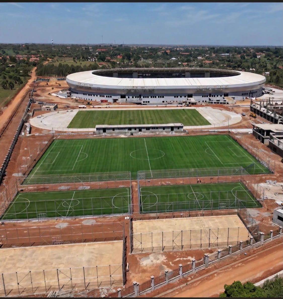 Rwakakamba's tweet photo. Akii Bua Stadium in Lira taking shape. https://t.co/1pPK4Pvm92
