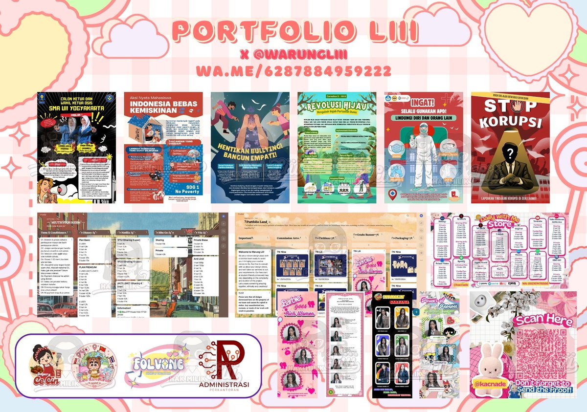 warungliii's tweet photo. @otpseem bisaaa start 5k kakaa

portfolio, testi, dan info lainnya udah aku kumpulin lengkap di link ini yaa ✨
🔗 https://t.co/obCYtulh8G

harga bersahabat, bisa pay akhir, dan free revisi.🤩✌🏻 https://t.co/AMBpPrx7QY
