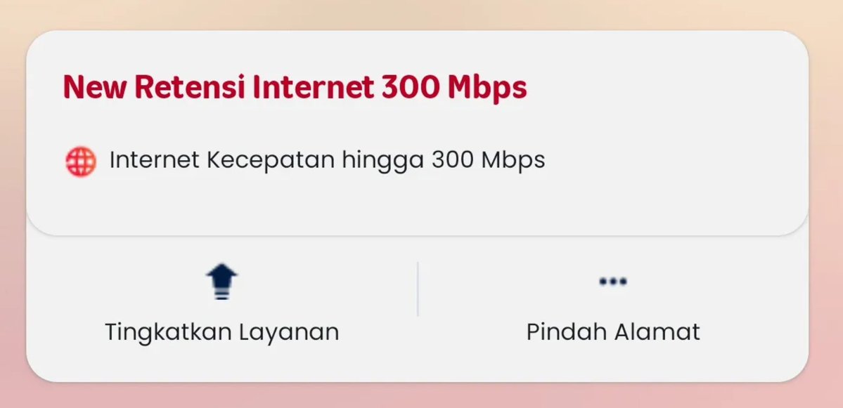 Pacinggembul22's tweet photo. Kalian harus tau ges. Indihome itu ternyata punya paket "YTTA" yang lumayan lhoo. Namanya "New Retensi". Dan udah banyak review user yang beneran bisa, tapi harus ekstra usaha biar bisa dapet paket tsb.

LUMAYAN BANGET 100Mbps CUMA Rp187.500 (blm PPN 11%) 😭

Ada juga 300Mbps CUMA Rp247.500 (blm PPN 11%) 😭😭

Jadi tips and tricknya:
1. Call 188 dulu coba, maksimal coba 3x. Kalo masih dijawab gabisa udah tutup callnya

2. DM di IG atau Threads Official Account Indihome langsung (Aku juga lagi coba cara ini ges, nanti kalo berhasil aku update)

3. Kalau kedua cara diatas masih gabisa, jalan terakhirnya langsung datengin GRAPARI terdekat aja, bilang mau migrasi ke paket "New Retensi". Kalau ditanya tau dari mana, bilang aja tau dari X dan tunjukin foto-foto ini aja

AYOK DICOBA GES, IN THIS ECONOMY YA KAN