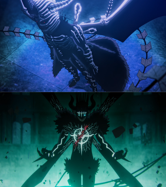 Dragis23_'s tweet photo. Pusieron en los impact frames las siluetas de los demonios que los poseen de las transformaciones de la Triada 

Bofffff LO QUE SE NOS VIENE https://t.co/IQEjEYrY8W