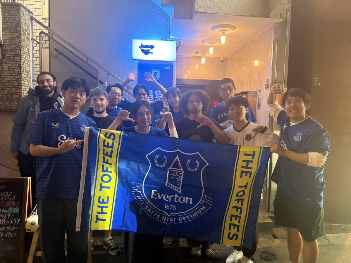 Everton_Japan's tweet photo. We sent our support to the Toffees all the way from Japan. It was a frustrating defeat, but Japanese Evertonians were able to share the same feelings and spend a meaningful time together. Thank you, everyone! We’ll definitely win the next one!💙@Everton #UTFT https://t.co/Tzhg762sd5