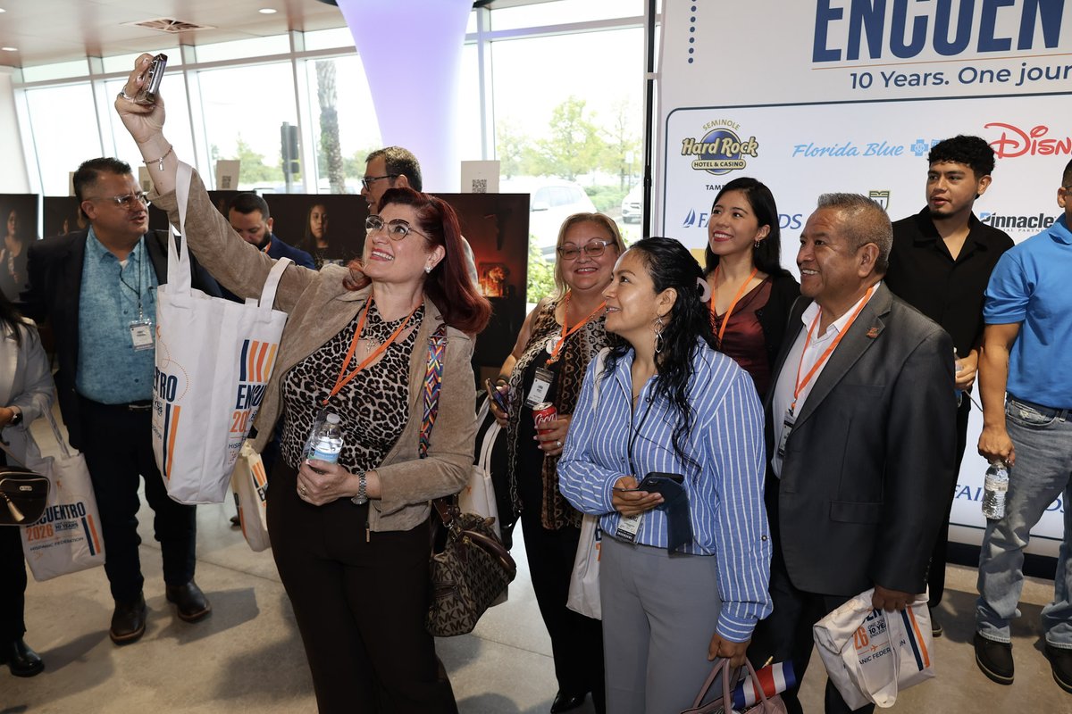 HispanicFed's tweet photo. ¡Gracias, Florida! 💙

Last week, more than 200 nonprofit leaders, funders, elected officials, and community allies from more than 100 organizations came together for our third annual Encuentro Florida, and to celebrate 10 years of Hispanic Federation in the sunshine state.

At a time when so many Latino families across the state are feeling economic strain, this room was a powerful reminder that our community does not face these challenges alone.

Together we:

🔨 Built skills through hands-on workshops in nonprofit development and communications 
📍 Mapped the assets and strengths already present in our communities 
💲 Connected nonprofits with funders and partners 
🎤 Heard from Mayor Buddy Dyer, State Rep. Johanna López, and others on what policy changes at every level mean for Florida families

"Through every challenge and celebration, our organizations have continued to show up and say, ‘Aquí estamos,’ said HF Florida State Director Laudi Campo.

Ten Years. One Journey. Endless Impact. Thank you to every partner who has been part of this journey, and to everyone who joined us. The work continues.