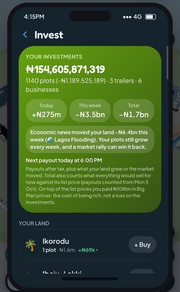 jacuzzi___'s tweet photo. First green day since the flood , down 6bn on the week
Hopefully things get better and the CBN governor and state governors get their shit together
Also i think elections should be bi-weekly
#LagosLifePolitics #lagoslife https://t.co/UvbJggSRtN