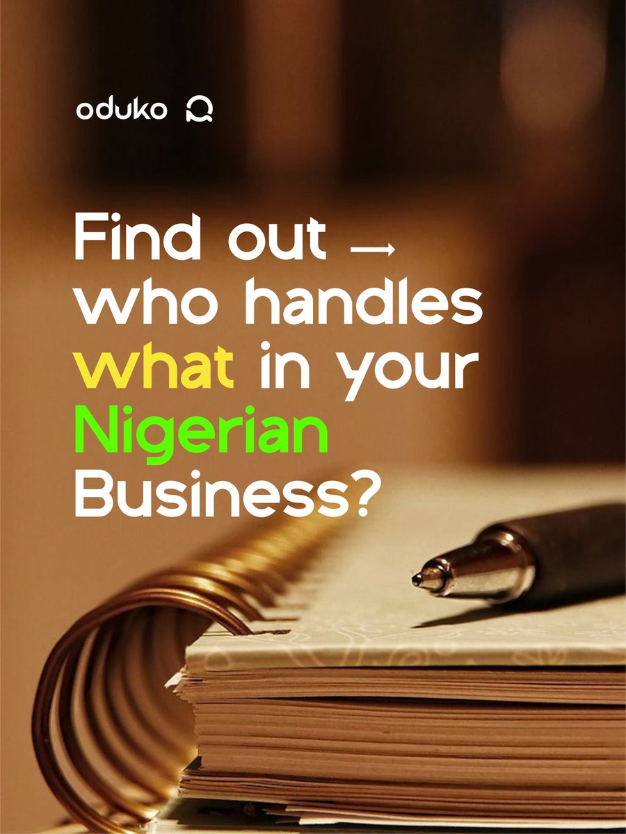 Oduko_R's tweet photo. Nine bodies, nine jobs. Which of them applies to your business?  

CAC, the tax authorities, the data protection commission, ARCON, PenCom, SON, NAFDAC, SCUML and your state and local government each look after a different part of your business.

 Not all of them apply to everyone, but every founder should know which do.  

Save this post and check your list.  How many apply to you? 

Tell us the number below.

 Try Oduko R at https://t.co/QibTD4nGy3 and keep your compliance in one place. #odukor #ComplianceMadeSimple #NigerianFounders #KnowYourRegulators #CAC