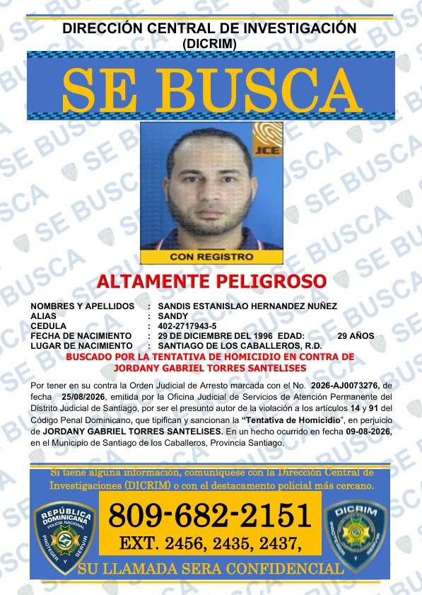 MasEl43241's tweet photo. QUÉ LINDA SÉ VE ÉSA PIZARRA CÓDIGO 48 OH EN 29📢

*Policía Nacional continúa con la búsqueda de varios prófugos por robo, estafa, homicidio y tentativa de homicidio en Santiago*

*Santiago de los Caballeros.-* Las autoridades continúan difundiendo. https://t.co/Ya2BneRKzJ