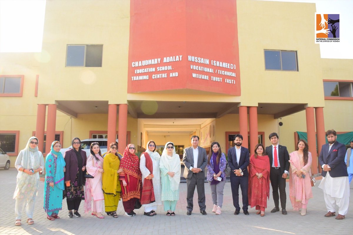 ncswpk's tweet photo. An NCSW delegation led by Chairperson Ms. Noureen Bano Lehri, alongside provincial chairpersons &amp; board members, visited Chaudhry Adalat Hussain School in Jhelum to observe its vocational &amp; technical skills training framework.

#NCSW #QualityEducation #Empowerment https://t.co/LBpcCBMjN4