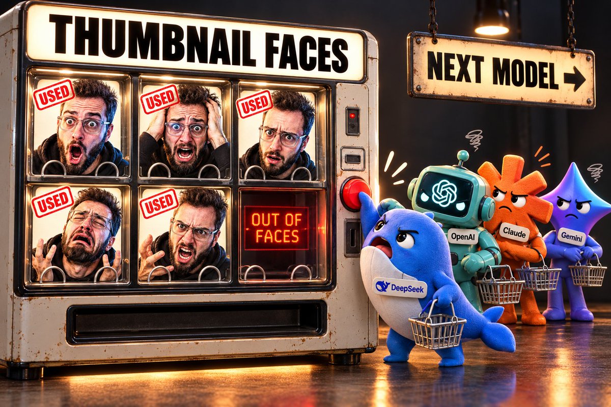 dilemma017's tweet photo. He’s going to run out of facial expressions before AI labs run out of models https://t.co/btCy7SZuib