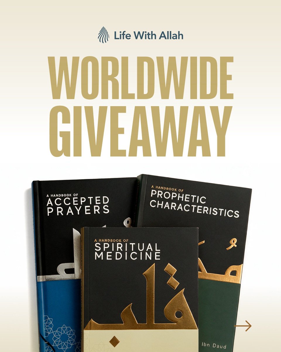 alifewithallah's tweet photo. 🎁 INSTAGRAM WORLDWIDE GIVEAWAY 🎁

One winner will receive all three handbooks by Ibn Daud Books!

To enter, head to our Instagram post and follow the steps in the caption: https://t.co/eeqERXiZNu https://t.co/OXLQJrWhmz