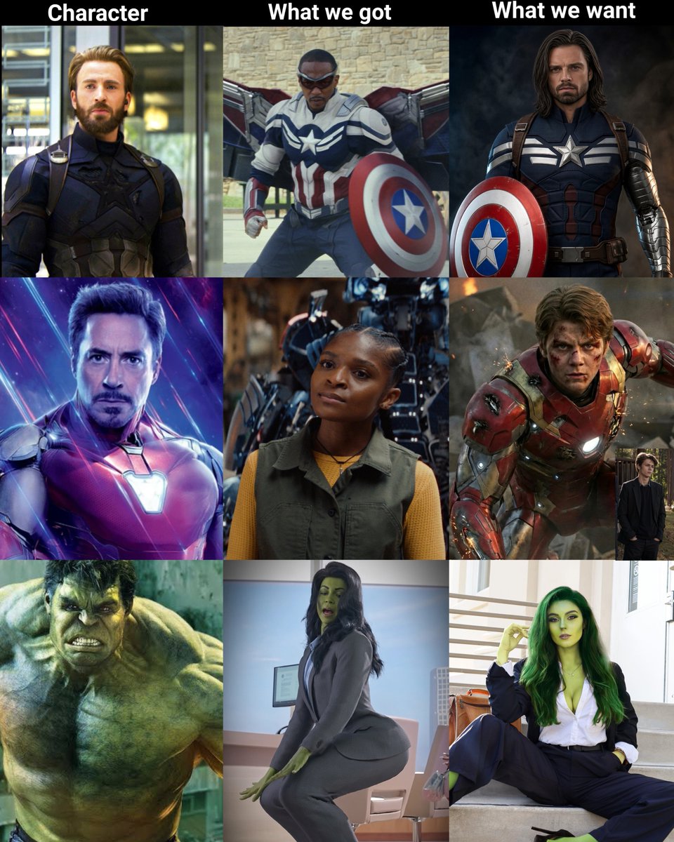 Ben_XI0's tweet photo. Marvel had perfect casting alternatives, so why did they still go with the worst possible choices ? https://t.co/SMPW27fPPQ
