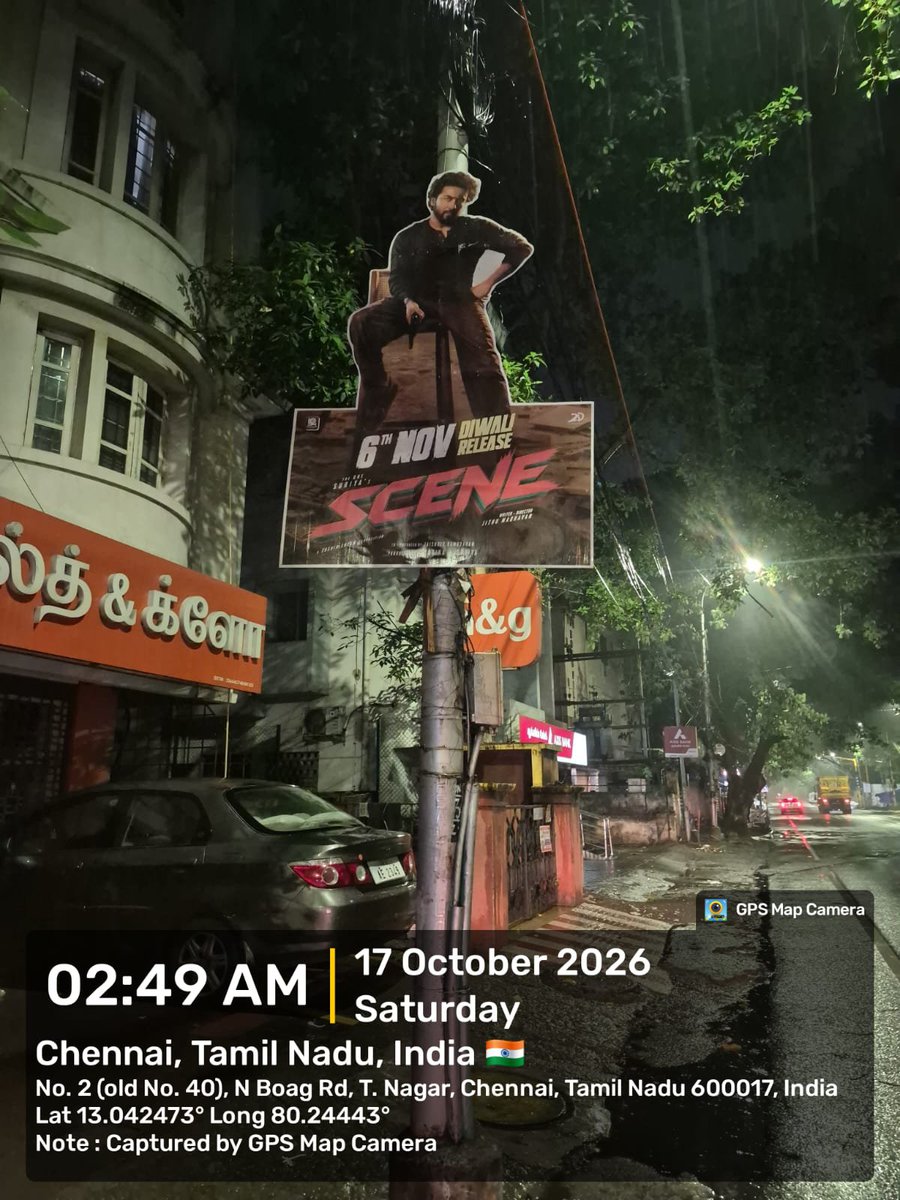 SceneTheMovie's tweet photo. #SCENE promotions light up Chennai, Lamp-post cutouts installed across the city! ⚡

#SceneDiwali 🧨 https://t.co/0n6ek5lIe0