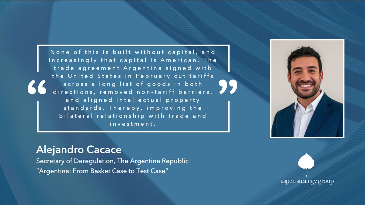 alejandrocacace's tweet photo. "None of this is built without capital, and increasingly that capital is American." My piece for the @AspenStrategy collection on the future of the Americas: https://t.co/GQkYK577od #AspenStrategy https://t.co/PBFIgov6wL