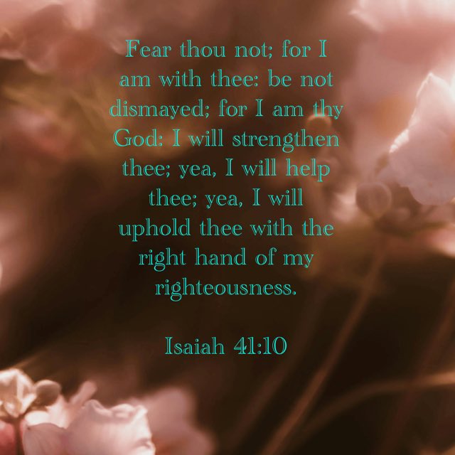 PaulaLNichols's tweet photo. “Fear thou not; for I am with thee: be not dismayed; for I am thy God: I will strengthen thee; yea, I will help thee; yea, I will uphold thee with the right hand of my righteousness.”
Isaiah 41:10 KJV
https://t.co/TWmhoHvqF2 https://t.co/B62jAQvYEZ