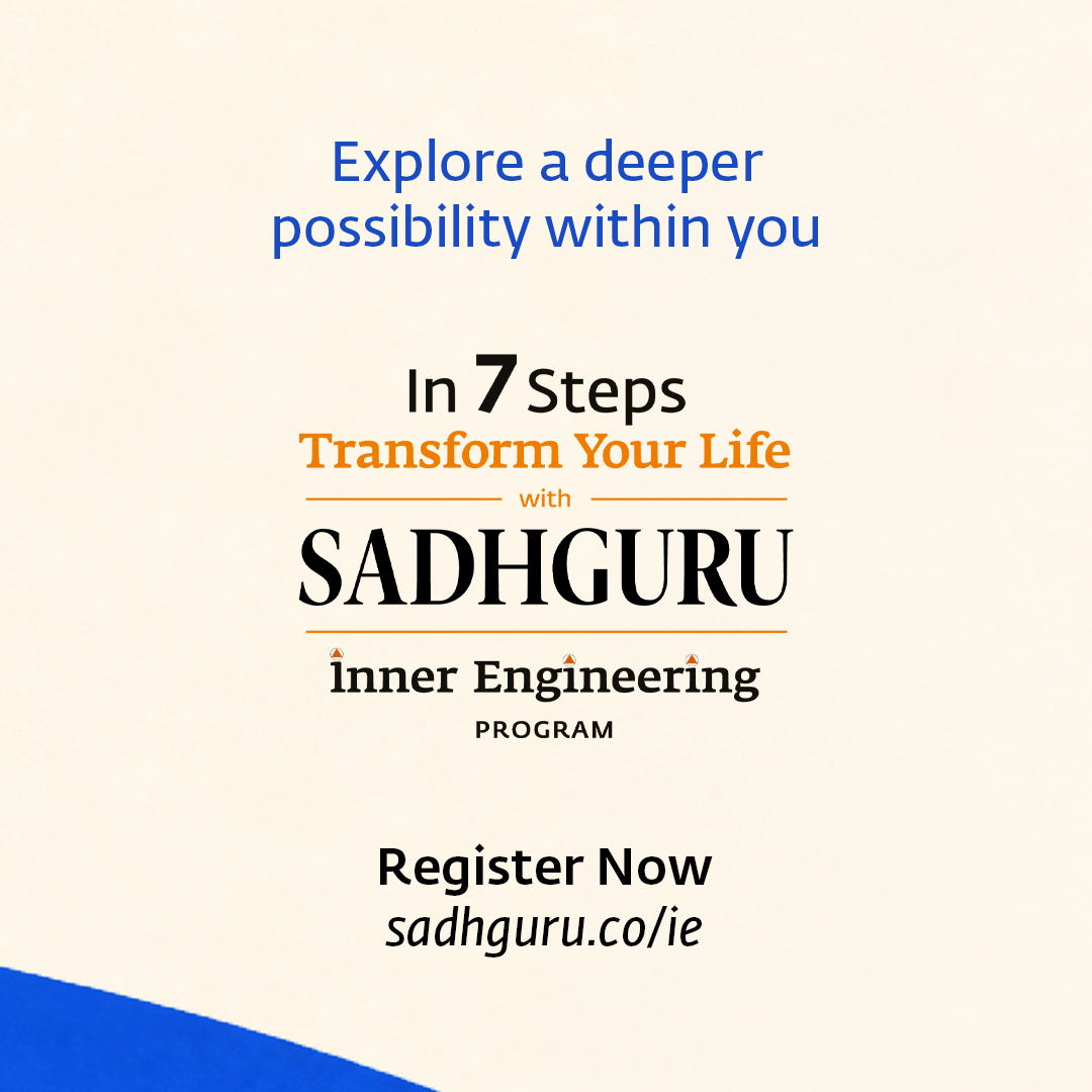 ishafoundation's tweet photo. Every day can become an opportunity to grow, learn, and transform.

Inner Engineering offers tools to explore a deeper possibility within yourself and create a more balanced, joyful, and fulfilling experience of life.

To Register- https://t.co/qzvHpfQb5M https://t.co/wz3LxLyoHf