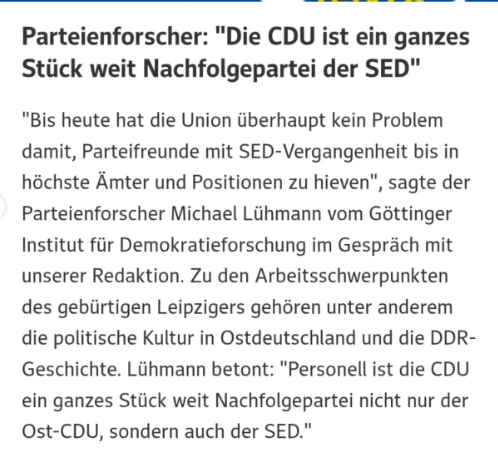 BlomGerd's tweet photo. @KrahMax Wir lassen nicht zu, dass die #CDU-Blockflöten und die #SED-Linken unser Land übernimmt! #IslamoGauchismus #Salonkommunisten #LinientreueWindeier https://t.co/zSXjeGpOlQ