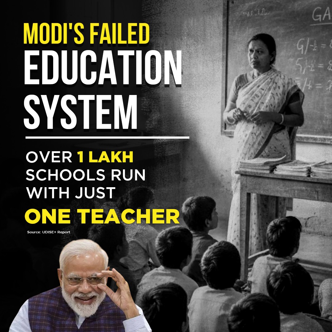 INCIndia's tweet photo. Education crisis under Modi https://t.co/Ns6lI1fpcg