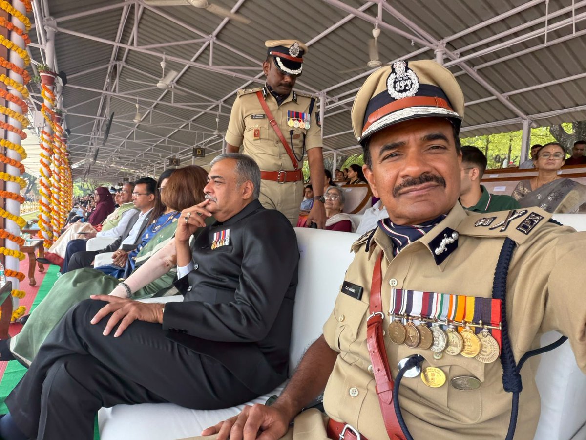 TelanganaDGP's tweet photo. Telangana DGP Shri C. V. Anand, IPS, attended the passing-out parade at the National Police Academy of the 78th batch of IPS officers. The Union Home Secretary, Shri Govind Mohan, attended as the Chief Guest, reviewed the parade and addressed the probationers.

Since the NPA is located in Hyderabad itself, there has been a synergistic relationship between Telangana Police and the NPA for decades. The parade itself lasts two hours and is a big day for the probationers as they enter the wide world outside.
