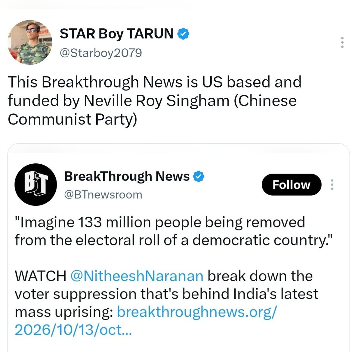 Starboy2079's tweet photo. There are multiple interconnected overlapping global networks involved in  hitting India
CFR-CIA-Ford network 
Soros Network 
Singham Network 
All are using Red Green to create anarchy

I already have exposed all networks
This thread particularly deep dive in Singham Network 👇 https://t.co/sHEJJY2cIX