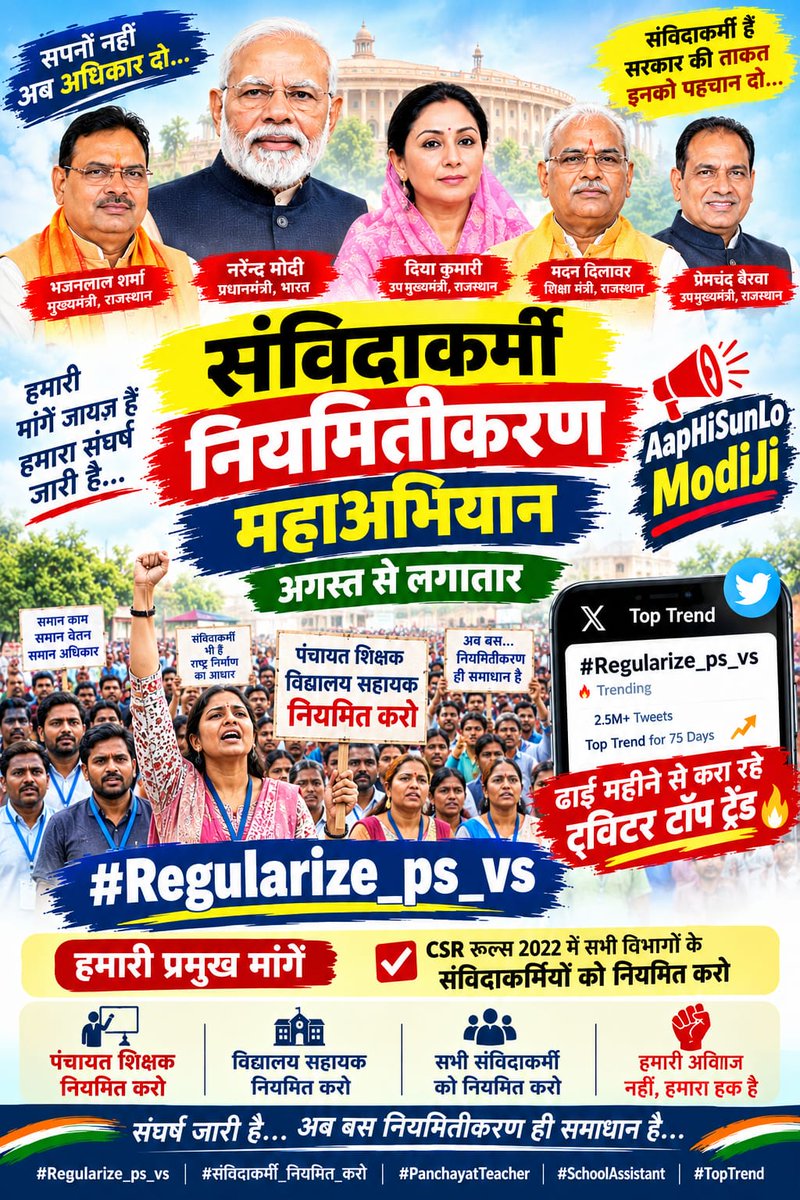 chenidevi1982gm's tweet photo. AapHiSunLoModiJi 18साल से नियमितीकरण की राह देख रहे VidhyalaySahayak व PanchayatShikshak को हक दें। @narendramodi @EktaAgarwalBJP @SPSTTBJP @ramlalsharmabjp  #Regularize_PS_VS https://t.co/rVgLEOMay5