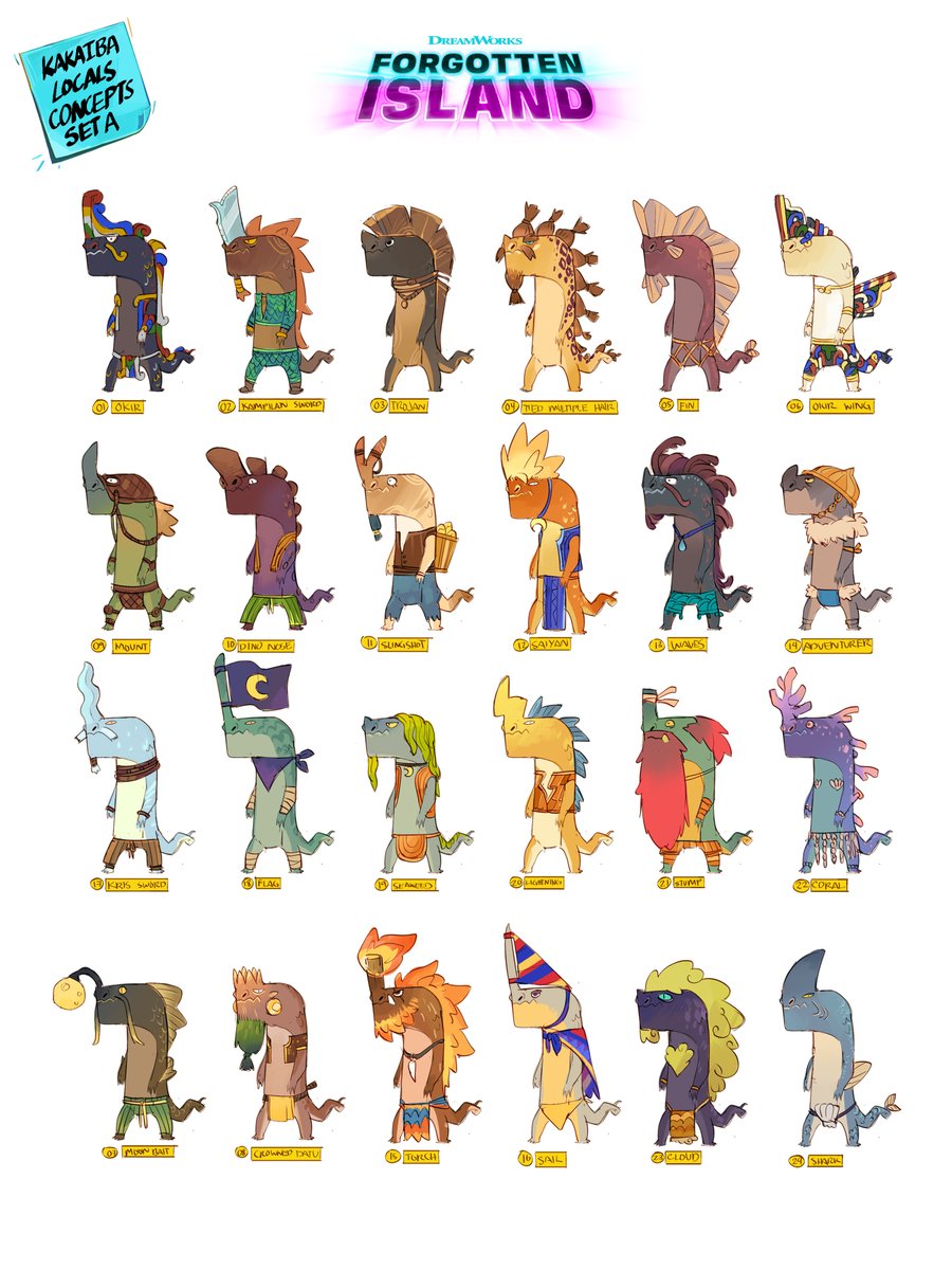 patrick_ganas's tweet photo. 1/2 of my Kakaiba Market Locals character designs
 #ForgottenIsland https://t.co/CInzLy10EQ
