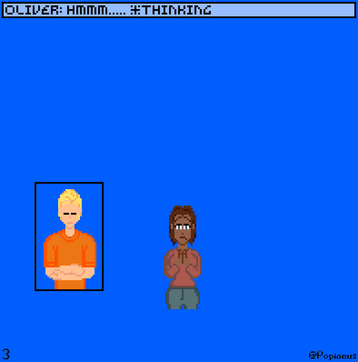 Popiaeus's tweet photo. It's weekend and as i promised previously, this is the separate frame version of the new babysitter reboot. You can read the story in the alt at the last post.

#pixelart #ドット絵 #픽셀아트 #weekend #r18 #interracial #bondage #抑制 #bdsm #armbinder https://t.co/7OCcErlPZI