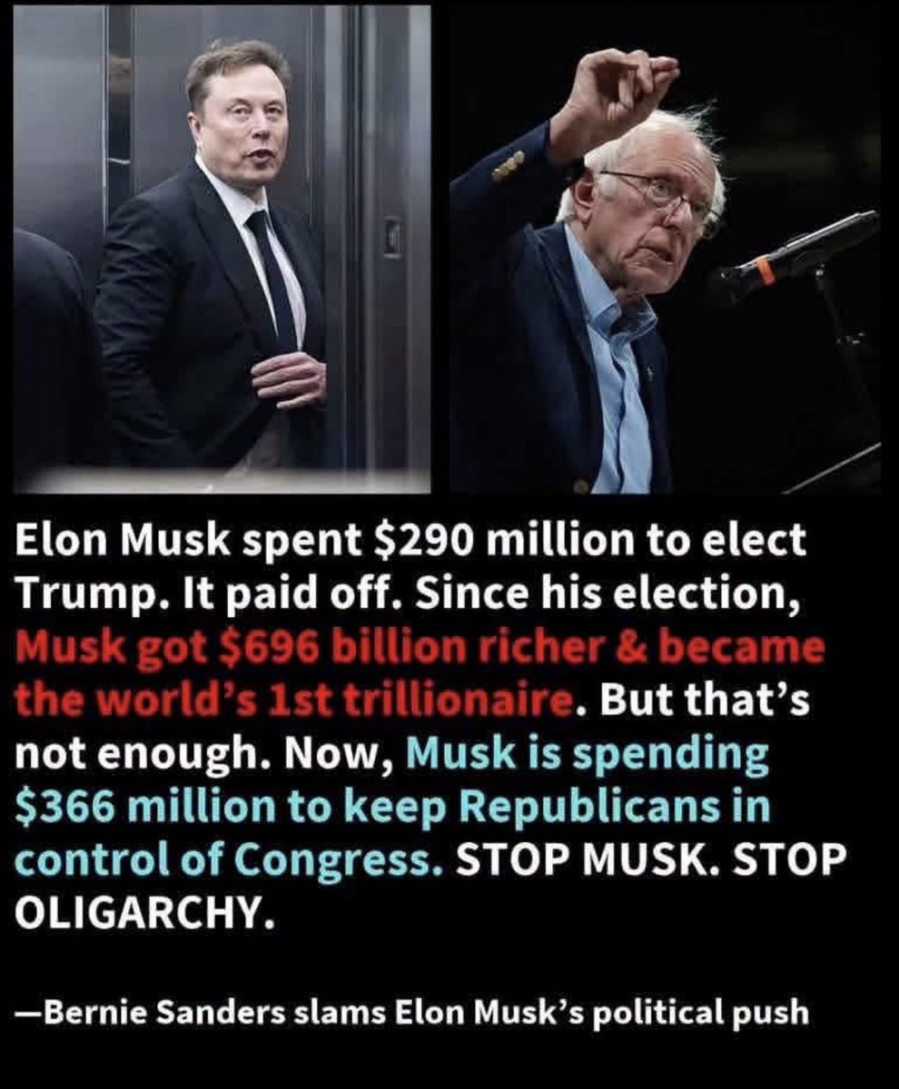 AnnieForTruth's tweet photo. F^ck Trump and Musk! Don’t let billionaires and oligarchs buy our elections and control our country. 🤬 #VoteBlue #VoteBlueToSaveAmerica #Democracy #NoKings https://t.co/uVq3acEHrw
