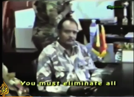 TonySeruga's tweet photo. Hey @Ilhan, is this your father — captured on video — as Somali military leadership discussed slaughtering civilians and burning down villages?  

In his own words: “kill all but the crows”?  

Was he present for the mass extermination of the Iraqi people, or did he just help plan it?

Many of my X followers aren’t seeing posts like this. If you are reading this, you are the exception.

👉 Boost the algorithm, fight the throttling, and get more 👀: bookmark, share, reply, repost, like, and follow @TonySeruga 

Watch the video below: Watters says Ilhan Omar’s dad wasn’t some low-level soldier… 👇

https://t.co/eEKtMrBSwK