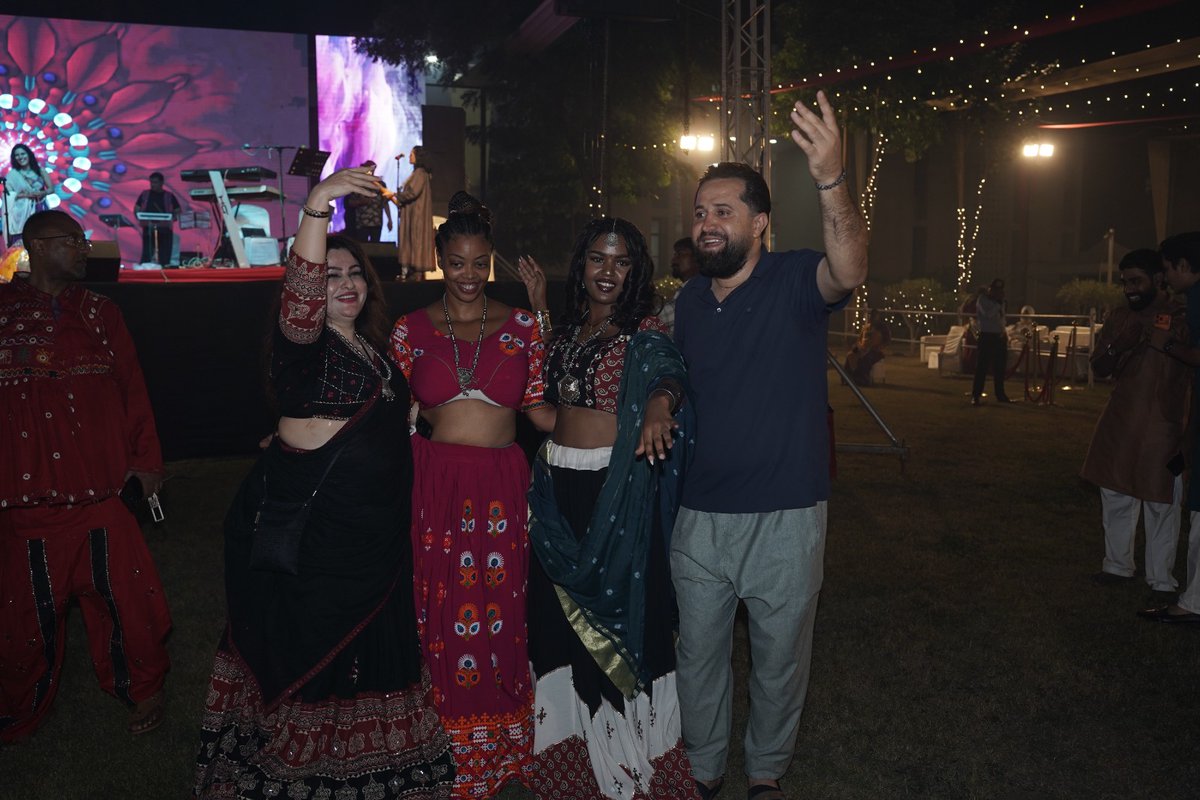 EDIIAhmedabad's tweet photo. Garba, music, and cultural connections made Jhankaar 2026 a memorable celebration for ITEC participants! 💃🕺

68 participants from 17 countries, attending programmes under the ITEC Programme sponsored by the Ministry of External Affairs, Government of India, joined the EDII family to celebrate Navratri and experience Gujarat’s rich cultural traditions.

Here’s a glimpse of our international participants enjoying the festive spirit of Jhankaar 2026 at EDII! 🌟

@PMOIndia @MEAIndia @VirajSinghIFS  @IndianDiplomacy @dpa_mea @iccr_hq @ICCR_GUJARAT @ITECnetwork @MinOfCultureGoI
@CMOGuj @ihcdhaka @IndiaInEthiopia @HCI_Accra
@EI_Baghdad @IndianEmbassyML @india_nigeria 
@IndiainNamibia @IndiainSL @IndiainTanzania
@IndiainZimbabwe @IndiaVenezuela @IndiainLiberia
@HCI_PortLouis @hci_seychelles @hci_pretoria
@DrMilindKamble @EDII_DGO @Drsunilshukla2

#EDII #EDIIAhmedabad #ITEC #Jhankaar2026 #Navaratri #Garba