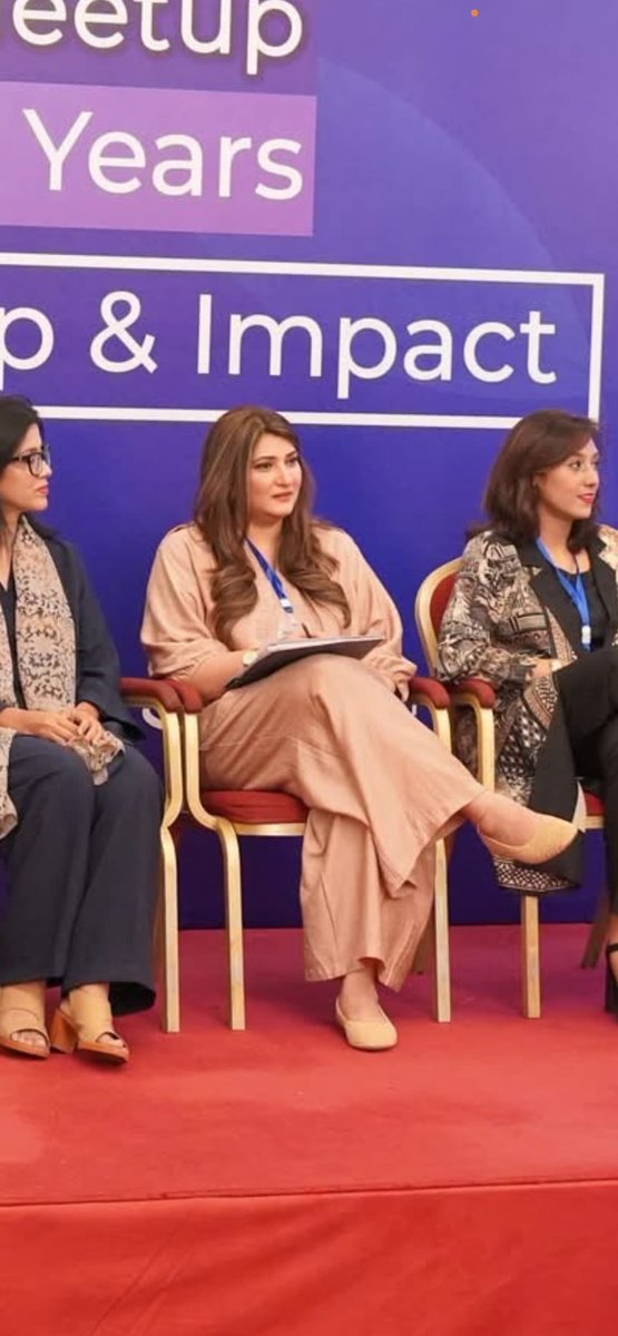 MediaSpringPk's tweet photo. Aaj News anchor and broadcast journalist @SadiaGhouse17 was spotted speaking at the Women Media Center Alumni Meet-up in Karachi, an event celebrating Years of Leadership &amp; Impact. https://t.co/xbFDal7k08