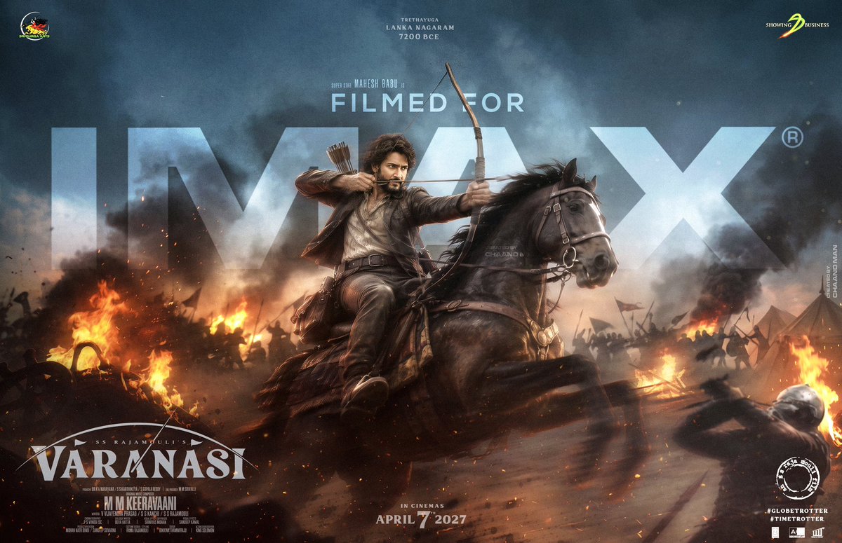 chaandman's tweet photo. The arrival of RUDHRA isn’t just fierce… it’s EXPLOSIVE! 💥⚡

APRIL 7 2027

@urstrulyMahesh @ssrajamouli @ssk1122 @VaranasiMovie #Varanasi #MaheshBabu https://t.co/VvJsg6toXw