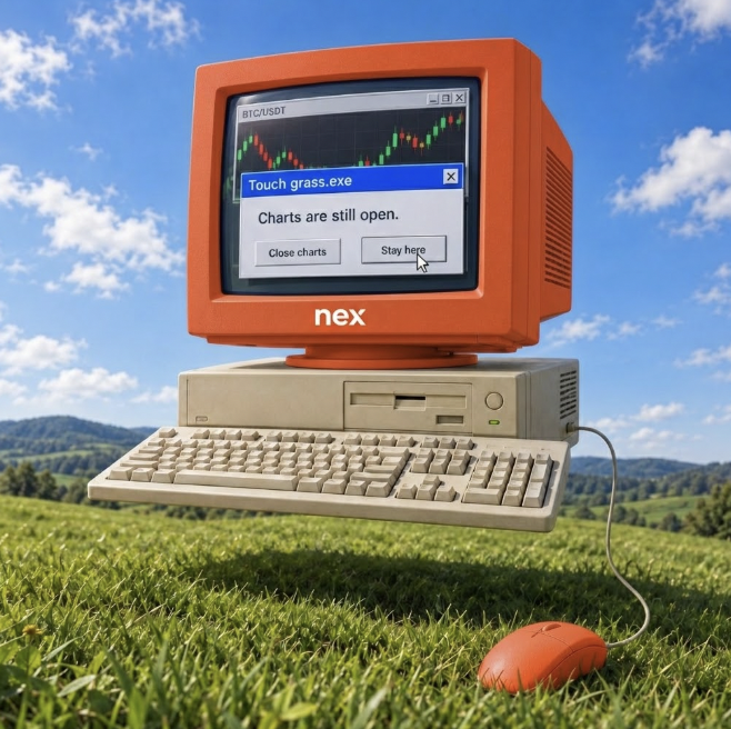 NexchangeHQ's tweet photo. They said touch grass. Didn’t say close the charts. https://t.co/Vu7n4rBILu