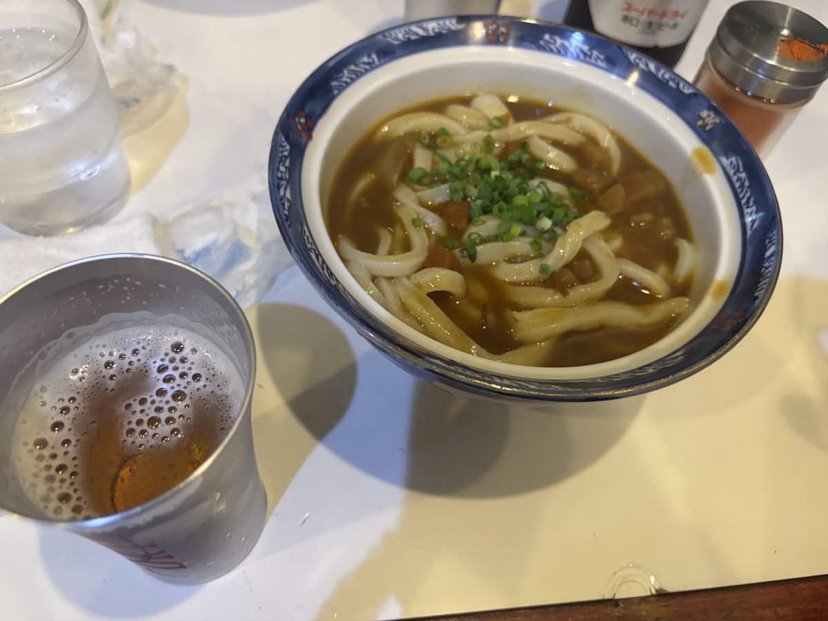 Eq0If9's tweet photo. 〆のカレーうどん😀 https://t.co/v1hg2RDzt7