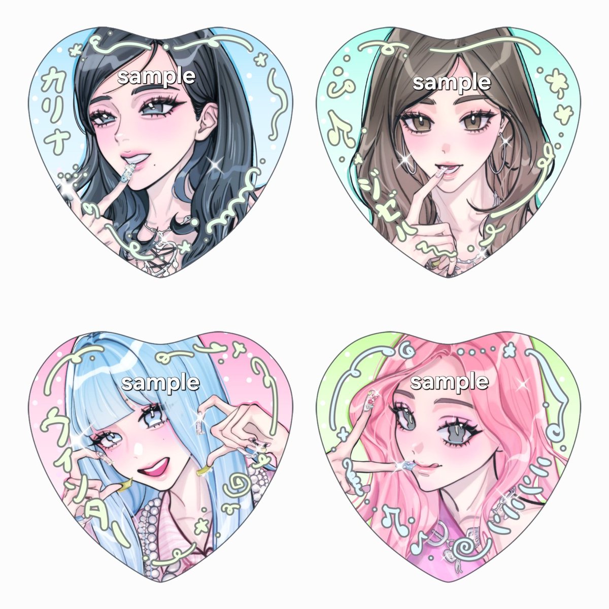 sssaltygum's tweet photo. ꒰ 𝘬𝘪𝘴𝘴 𝘯 𝘵𝘦𝘭𝘭 ꒱ photocard and heart badge for #cf23 https://t.co/euI4mKOqcB