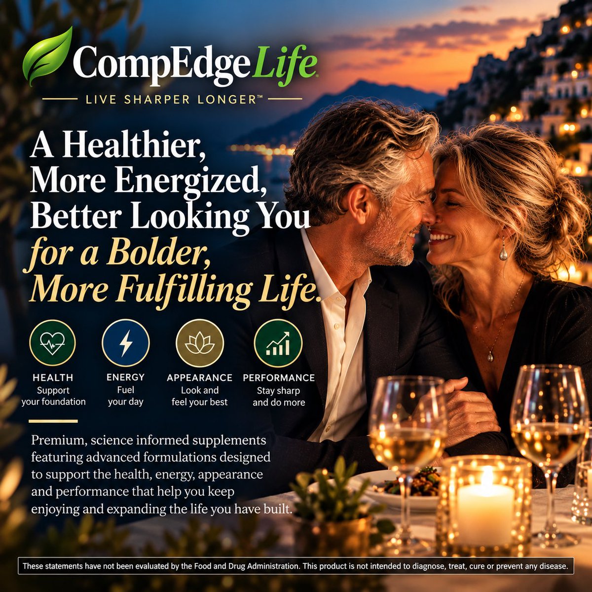CompEdgeLife's tweet photo. You’ve worked hard to build a great life. Now make the most of it.

Stay healthy. Stay energized. Look your best. 🏋️🏃‍♀️

More adventures. More romance. More unforgettable moments. ❤️

Maintain your competitive edge. 🏆

https://t.co/EJmF1XfEQz https://t.co/ujbiIIwHUF