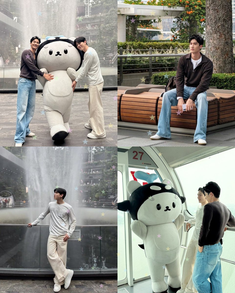 suntaythi's tweet photo. taynew are such cool parents 🥺💞 
they always listen to san and never get tired of playing with him ✨

#เตนิว #POLCASAN #VisitSingapore https://t.co/4IHXxU6flC