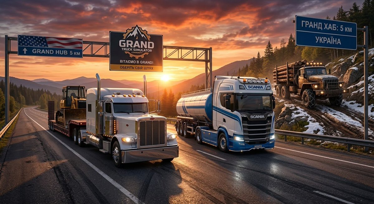 grandtrucksims's tweet photo. 🚚 ​ Все про ETS2, ATS та SnowRunner! Свіжі новини, переклади та атмосфера дорожньої романтики українською. Підписуйся в ТГ 👇 #ETS2 #ATS #SnowRunner

https://t.co/ZJnCkCjWSY https://t.co/HqCVQhiHAr