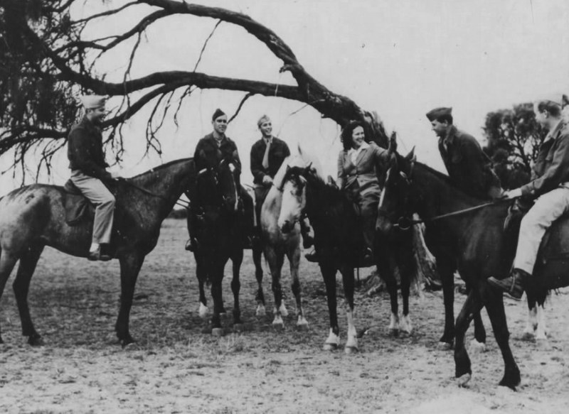 fold3's tweet photo. A brief escape from the skies.

During WWII, service members often found solace in unexpected places. Here, Allied Air Force personnel enjoy an afternoon of horseback riding while on leave in Australia. It was a rare moment of rest and relaxation amidst the demands of wartime service. https://t.co/auldfYSnaT