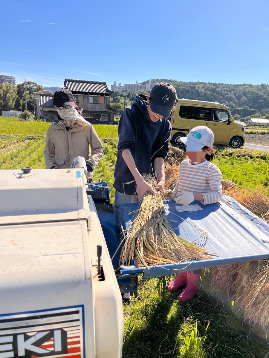 miellabofarm's tweet photo. 脱穀日和〰︎
小さい方の田んぼ
脱穀終了しました。
#自然農　#自然農米づくり https://t.co/ov9ZjnJvj6