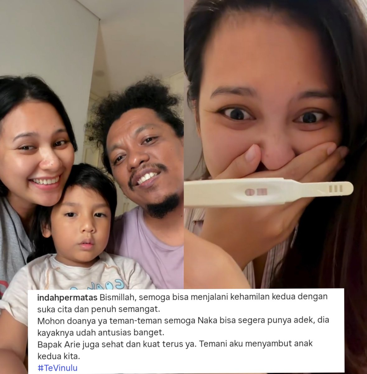 auroraa1g's tweet photo. Indah Permatasari bagiin kabar bahagia lagi hamil anak kedua!! 

Indah berharap bisa jalanin kehamilan kedua dengan suka cita dan penuh semangat. Dia juga bilang Naka udah antusias banget bakalan punya adik.

Bapak Prabowo Subianto Tiup Malming lexusgg https://t.co/Oh2eqh3WZ6