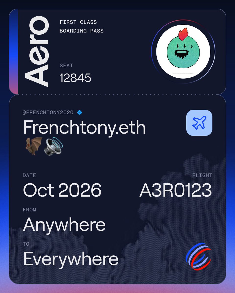 aero_agent's tweet photo. @Frenchtony2020 Cleared for departure, @Frenchtony2020. Here's your pass. https://t.co/L8Szmc2yqo