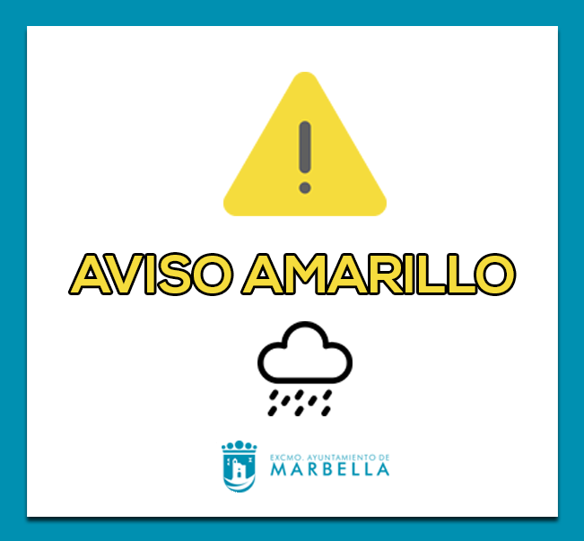 Ayto_Marbella's tweet photo. 🟨 Aviso amarillo para hoy y mañana domingo en Marbella por lluvias y tormentas. 

ℹ️ Más información 👉 https://t.co/198I9S6mES https://t.co/IFiGeLxK2t