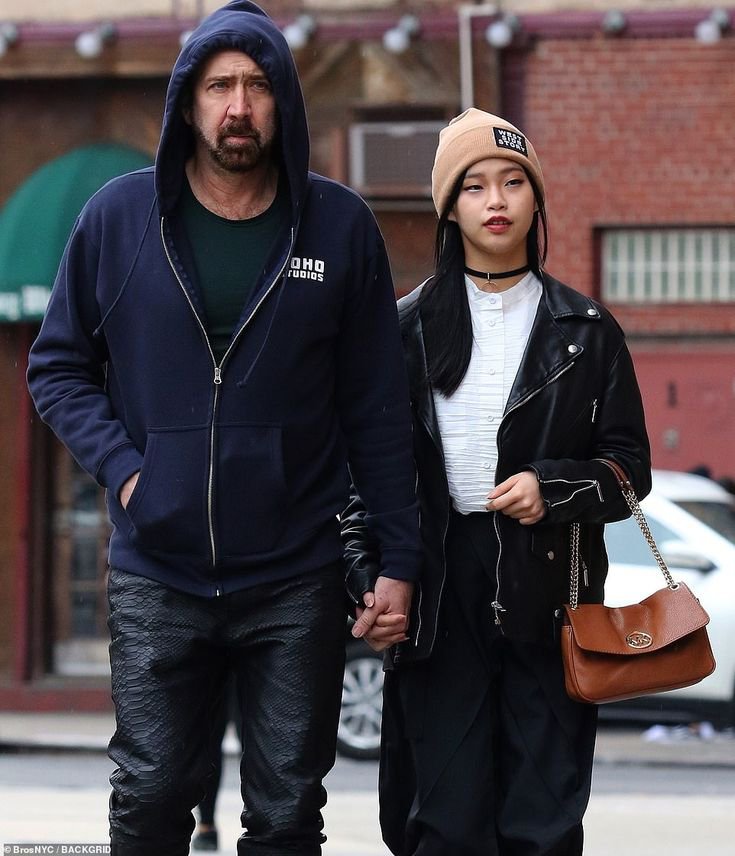 6kbmorgan's tweet photo. Nicolas Cage(62) and Riko Shibata(31) stepping out in NYC. They said Age is just a number when the drip is this elite. https://t.co/CVH06KG4fI