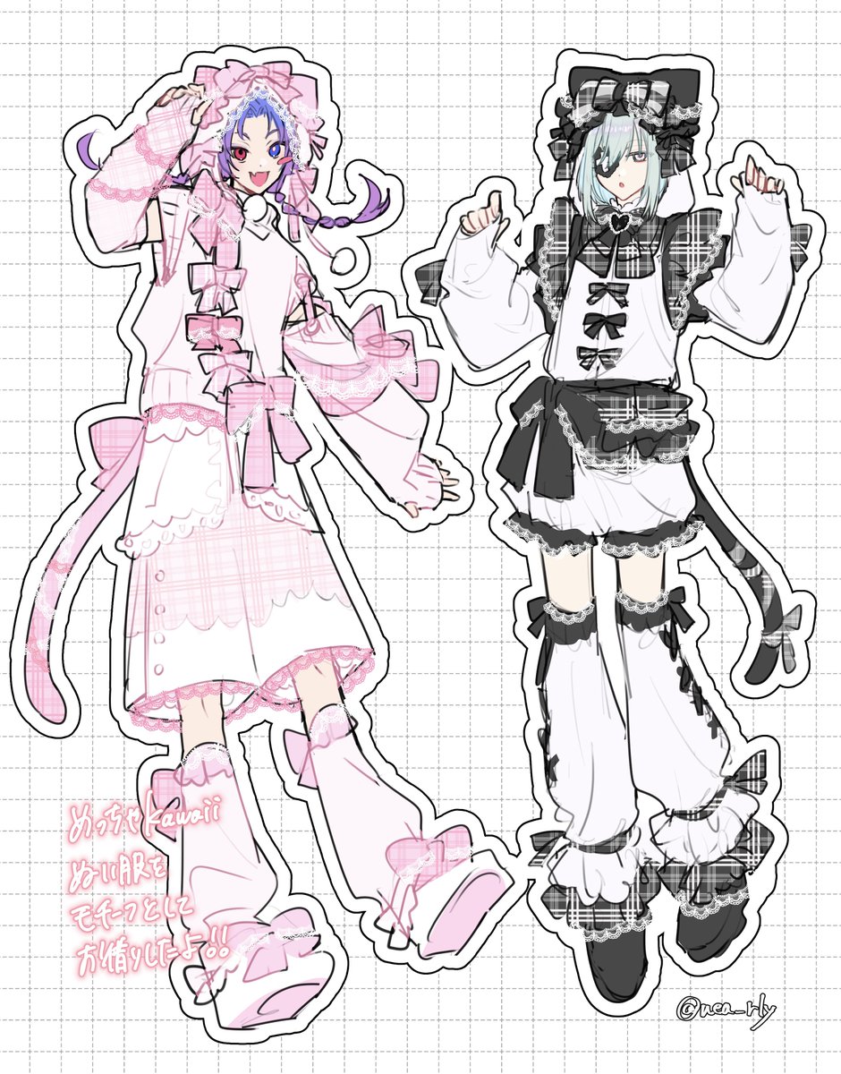 nea_rly's tweet photo. こちらをお借りした捏造衣装🎀🐈‍⬛※許可済 https://t.co/QgKhnBw3ky