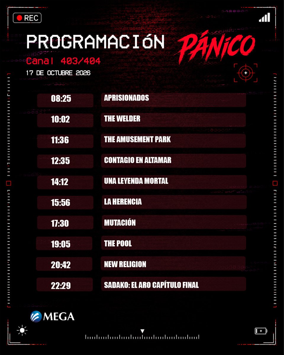 panicomx's tweet photo. 💥🍿 #Paniquers, no se pierdan nuestra programación, a partir de las 08:25 am. Las mejores películas de terror y suspenso las encuentras sólo en Pánico, canales 403/404. 🧟‍♀️😨

#TodosTusMiedosEstanAqui #Miedo #Terror #Suspenso #Panico https://t.co/NnJ7H2VB1V