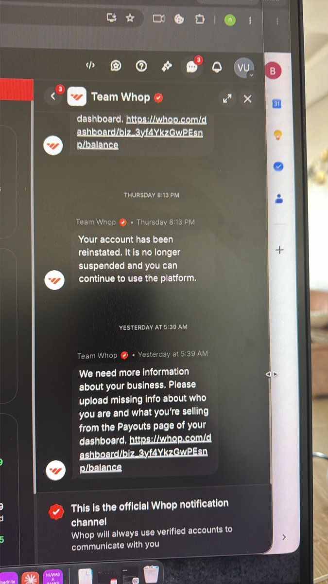 Abdo561073's tweet photo. @whop Hi they suspend my account again without any reason  after i talk with chat and approve my bussines https://t.co/FTuIMhSNVj